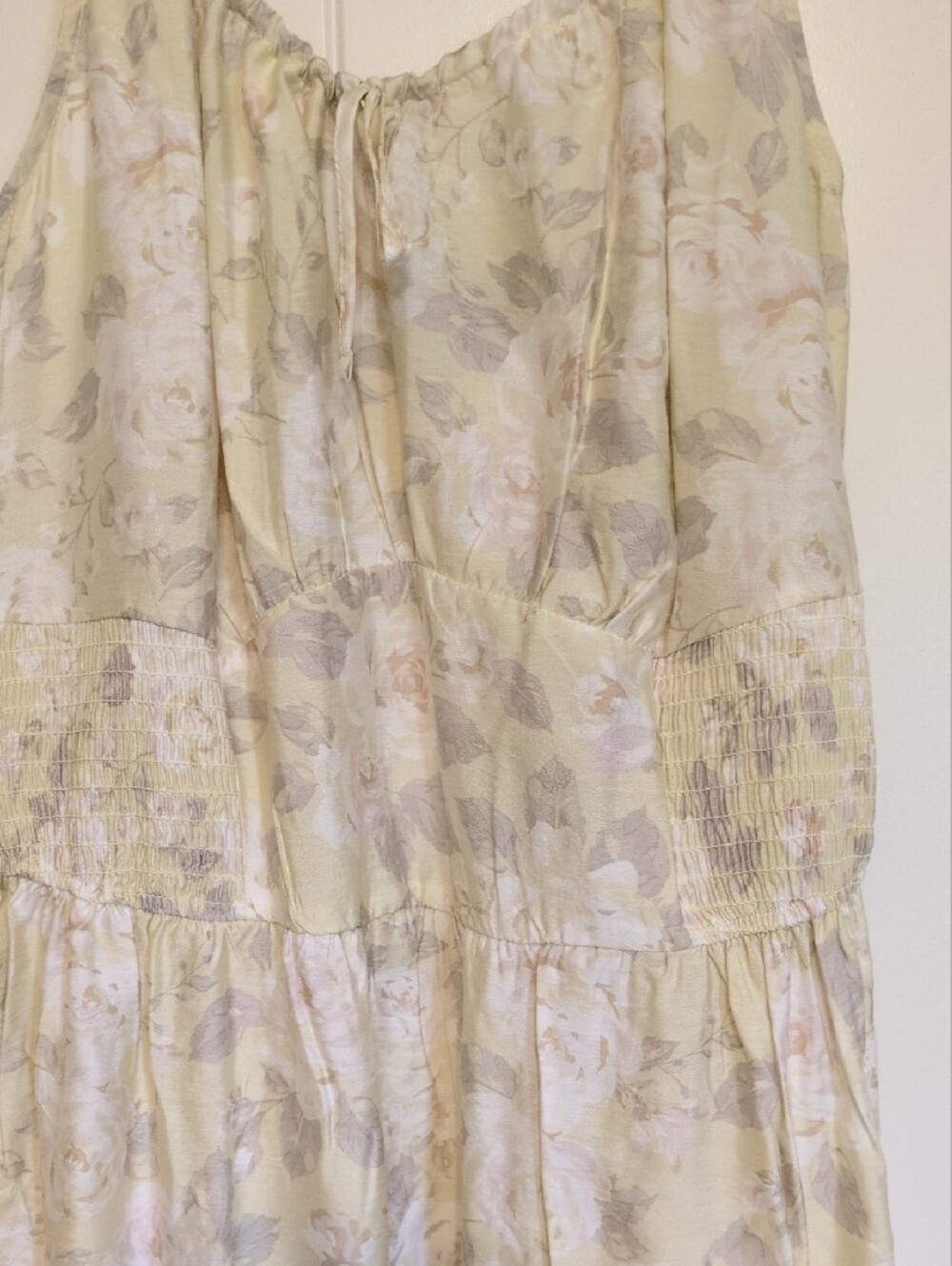 Women's Cream Floral Maxi Dress - Picture 7 of 13
